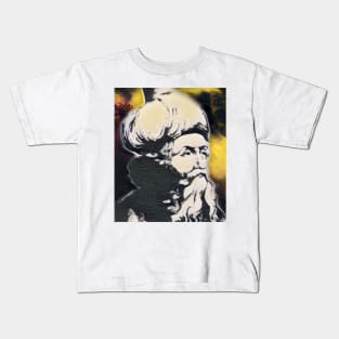 Ibn Arabi yellow Portrait | Ibn Arabi Artwork 8 Kids T-Shirt